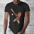 Ugly Christmas Sweater Gingerbread Baseball Toddler Kids Men's V-Neck T-Shirt Ugly Christmas Sweater Gingerbread Baseball Toddler Kids Men's V-Neck T-Shirt