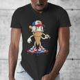 USA Patriotic Baseball Ice Cream Cone Freedom Men's V-Neck T-Shirt USA Patriotic Baseball Ice Cream Cone Freedom Men's V-Neck T-Shirt