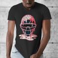 Valentine Baseball Catcher Mask Ice Cream Drip Tee For Boys Men's V-Neck T-Shirt Valentine Baseball Catcher Mask Ice Cream Drip Tee For Boys Men's V-Neck T-Shirt