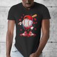 Valentine Baseball Heart Drip Sport Love Valentines Day Boys Men's V-Neck T-Shirt Valentine Baseball Heart Drip Sport Love Valentines Day Boys Men's V-Neck T-Shirt