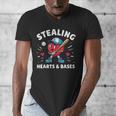 Valentines Day Baseball Stealing Hearts Bases Boys Kids Men Men's V-Neck T-Shirt Valentines Day Baseball Stealing Hearts Bases Boys Kids Men Men's V-Neck T-Shirt