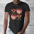 Valentines Day Drip Heart Baseball XOXO Boys Kids Men Sport Men's V-Neck T-Shirt