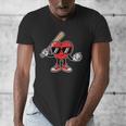 Valentines Day Heart Baseball Player Sports Boys Kids Men Men's V-Neck T-Shirt