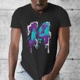 Vintage Baseball 14 Number Men's V-Neck T-Shirt Vintage Baseball 14 Number Men's V-Neck T-Shirt
