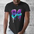 Vintage Baseball 84 Number Men's V-Neck T-Shirt