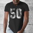 Vintage Baseball Number 50 Jersey Player Uniform Men's V-Neck T-Shirt Vintage Baseball Number 50 Jersey Player Uniform Men's V-Neck T-Shirt