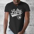 Vintage Baseball Tee Lefty Left Handed Baseball Player Men's V-Neck T-Shirt Vintage Baseball Tee Lefty Left Handed Baseball Player Men's V-Neck T-Shirt