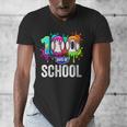 Women's 100 Days Of School Dripping Baseball Boys Kids Teacher Men's V-Neck T-Shirt Women's 100 Days Of School Dripping Baseball Boys Kids Teacher Men's V-Neck T-Shirt