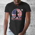 Women's Batter Patriotic American Flag Baseball Silks Men's V-Neck T-Shirt
