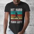 Women's Retro Hit Hard Run Fast Turn Left Baseball Lover Men's V-Neck T-Shirt Women's Retro Hit Hard Run Fast Turn Left Baseball Lover Men's V-Neck T-Shirt