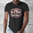 Women's Never Underestimate An Old Man Who Plays Baseball Men's V-Neck T-Shirt Women's Never Underestimate An Old Man Who Plays Baseball Men's V-Neck T-Shirt