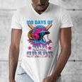 100 Days Of 3rd Grade Baseball 100th Day Of School Boys Kids Men's V-Neck T-Shirt 100 Days Of 3rd Grade Baseball 100th Day Of School Boys Kids Men's V-Neck T-Shirt