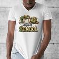 100 Days Of School Baseball Camo School Teacher Boy Men's V-Neck T-Shirt