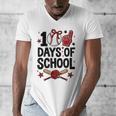 100 Days Of School Coquette Bow Baseball 100th Day Girl Kid Men's V-Neck T-Shirt 100 Days Of School Coquette Bow Baseball 100th Day Girl Kid Men's V-Neck T-Shirt