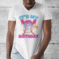 9th Birthday Baseball 9 Year Old Ice Cream Drip Boy Baseball Premium Tri-Blend Men's V-Neck T-Shirt