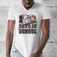 Baseball 100 Days Of School Happy 100th Day Teachers Kids Men's V-Neck T-Shirt Baseball 100 Days Of School Happy 100th Day Teachers Kids Men's V-Neck T-Shirt