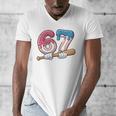 Baseball 67 Kids Ice Cream Drip Six Seven Youth Boys Men's V-Neck T-Shirt Baseball 67 Kids Ice Cream Drip Six Seven Youth Boys Men's V-Neck T-Shirt