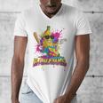 Baseball Banana Splatter Sports Kids Teens Premium Tri-Blend Men's V-Neck T-Shirt