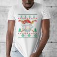 Baseball Christmas Ugly Sweater Santa Sport Men Kids Men's V-Neck T-Shirt