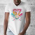 Baseball Drip 6 7 Number 67 Six Seven Meme Boys Kids Men's V-Neck T-Shirt Baseball Drip 6 7 Number 67 Six Seven Meme Boys Kids Men's V-Neck T-Shirt