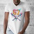 Baseball Drip 67 Six Seven Number 67 Player 67th Birthday Men's V-Neck T-Shirt