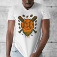 Baseball Drip Ice Cream Dripping Blaze Hunter Orange Camo Men's V-Neck T-Shirt