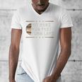 Baseball Hit Hard Run Fast Turn Left Men Boys Men's V-Neck T-Shirt