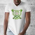 Baseball Icecream St Patrick's Day Lucky Charm Shamrock Drip Men's V-Neck T-Shirt Baseball Icecream St Patrick's Day Lucky Charm Shamrock Drip Men's V-Neck T-Shirt