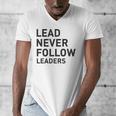 Baseball Lead Never Follow Leaders Team Captain Leadership Premium Tri-Blend Men's V-Neck T-Shirt