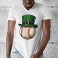 Baseball Leprechaun Hat Saint Patrick Retro Men's V-Neck T-Shirt Baseball Leprechaun Hat Saint Patrick Retro Men's V-Neck T-Shirt