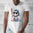 Baseball Lifestyle Apparel Youth Baseball Ice Cream Drip Men's V-Neck T-Shirt Baseball Lifestyle Apparel Youth Baseball Ice Cream Drip Men's V-Neck T-Shirt