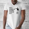 Baseball Pun Saying I'm a Stand Up Double Type Of Guy Men's V-Neck T-Shirt