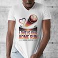 Baseball Valentine Forever On Deck For You Men's V-Neck T-Shirt Baseball Valentine Forever On Deck For You Men's V-Neck T-Shirt