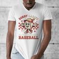 Boys & Women Men Baseball Valentine With Hearts Sporty Love Men's V-Neck T-Shirt Boys & Women Men Baseball Valentine With Hearts Sporty Love Men's V-Neck T-Shirt