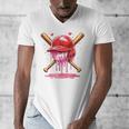 Boys Valentine Day Baseball Helmet Drip Ice-Cream Youth Kids Men's V-Neck T-Shirt Boys Valentine Day Baseball Helmet Drip Ice-Cream Youth Kids Men's V-Neck T-Shirt