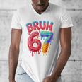 Bruh 67 Baseball Drip Number 67 Player 67th Birthday Men's V-Neck T-Shirt Bruh 67 Baseball Drip Number 67 Player 67th Birthday Men's V-Neck T-Shirt