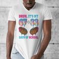 Bruh Its My 67 33 Day Of School Baseball Boys Kids 100th Day Men's V-Neck T-Shirt Bruh Its My 67 33 Day Of School Baseball Boys Kids 100th Day Men's V-Neck T-Shirt