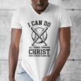 Christian Baseball Philippians 4 Men's V-Neck T-Shirt