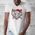 Christmas Baseball Santa Hat For Baseball Players Fans Men's V-Neck T-Shirt Christmas Baseball Santa Hat For Baseball Players Fans Men's V-Neck T-Shirt