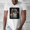 Cool Dollar Bill Guy With Cap And Baseball Costume Premium Tri-Blend Men's V-Neck T-Shirt Cool Dollar Bill Guy With Cap And Baseball Costume Premium Tri-Blend Men's V-Neck T-Shirt