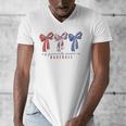 My Favorite Season Is Baseball Coquette Bow Game Day Mom Sis Men's V-Neck T-Shirt My Favorite Season Is Baseball Coquette Bow Game Day Mom Sis Men's V-Neck T-Shirt