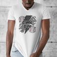 Game Day Baseball Retro Checkered Baseball Men's V-Neck T-Shirt