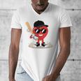Heart Playing Baseball Valentine Baseball Men's V-Neck T-Shirt Heart Playing Baseball Valentine Baseball Men's V-Neck T-Shirt