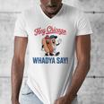 Hey Chicago Whadya Say Baseball Hot Dog Men's V-Neck T-Shirt