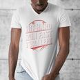 Hit Hard Run Fast Turn Left Baseball Fan Red Graphic Men's V-Neck T-Shirt Hit Hard Run Fast Turn Left Baseball Fan Red Graphic Men's V-Neck T-Shirt