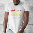 Hit Hard Run Fast Turn Left Baseball Quote Fan Coach Premium Tri-Blend Men's V-Neck T-Shirt Hit Hard Run Fast Turn Left Baseball Quote Fan Coach Premium Tri-Blend Men's V-Neck T-Shirt