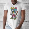 Ice Cream Drip Baseball Party 100 Days Of School Teacher Men's V-Neck T-Shirt