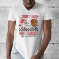 I Just Hit 100 Days Of School Baseball Boy Girl Teacher Men's V-Neck T-Shirt