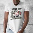 I Just Hit 100 Days Of School Camo Baseball 100 Days Smarter Men's V-Neck T-Shirt I Just Hit 100 Days Of School Camo Baseball 100 Days Smarter Men's V-Neck T-Shirt