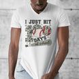 I Just Hit 100 Days Of School Teacher Baseball Boys Kids Men's V-Neck T-Shirt I Just Hit 100 Days Of School Teacher Baseball Boys Kids Men's V-Neck T-Shirt